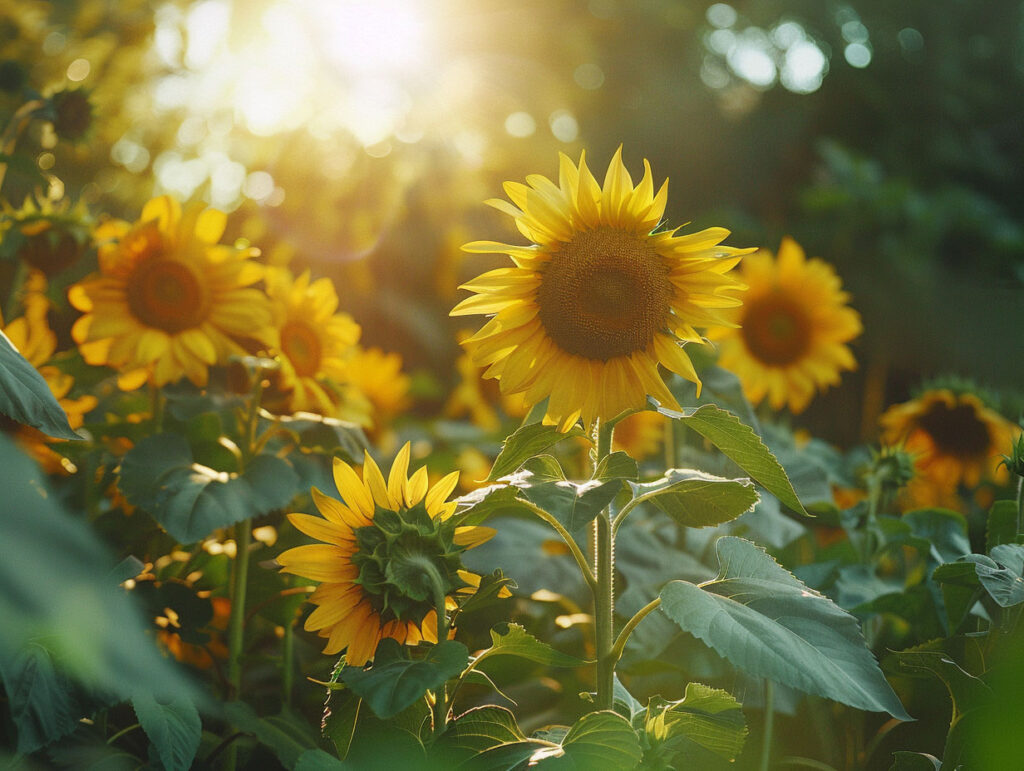 夏休みのイメージのひまわり
