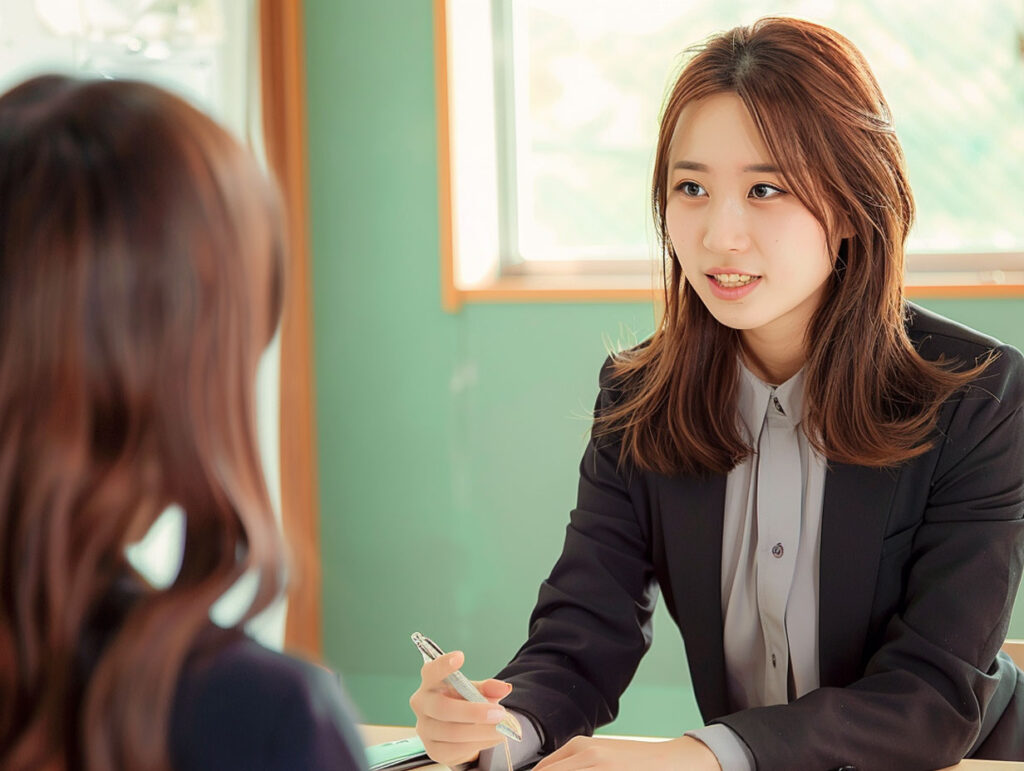 中学生の先生との面談イメージ