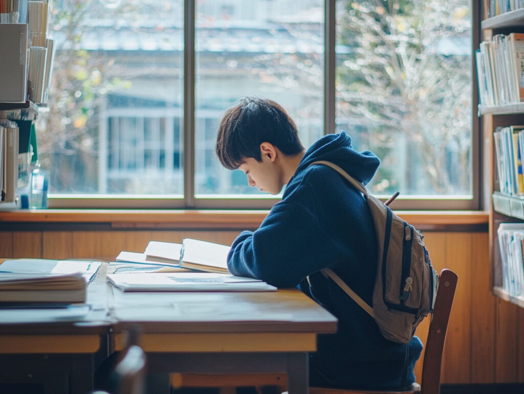 自分から机に向かう生徒