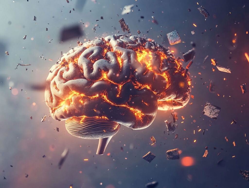 脳が刺激されているイメージ