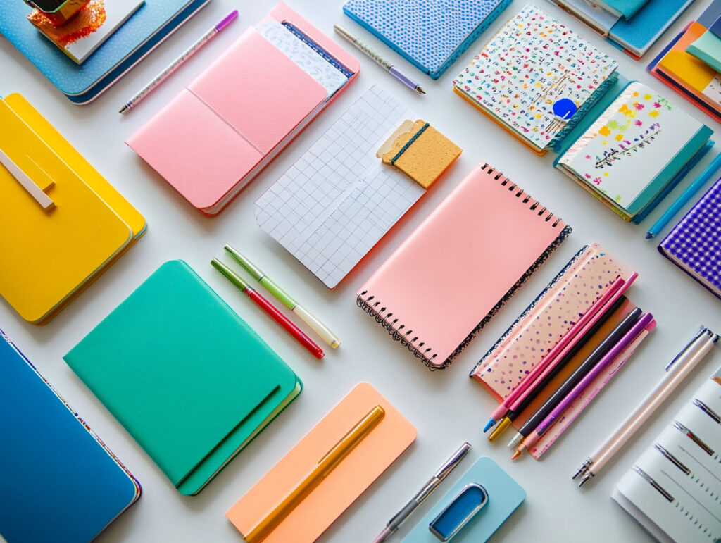 切り替え用のメモなどの文具類