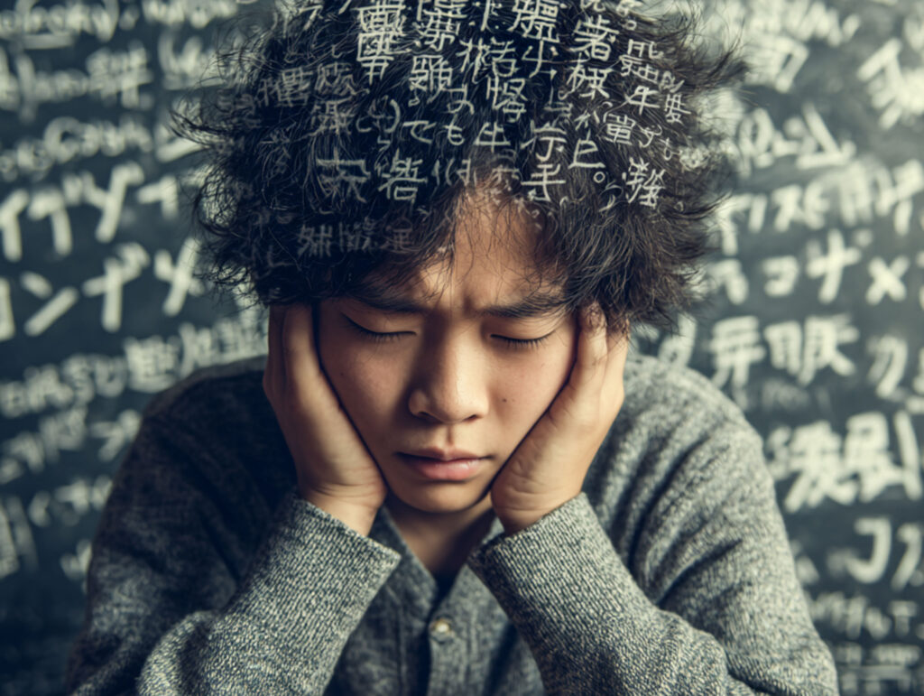 努力しても結果が出ずに落ち込む中学生