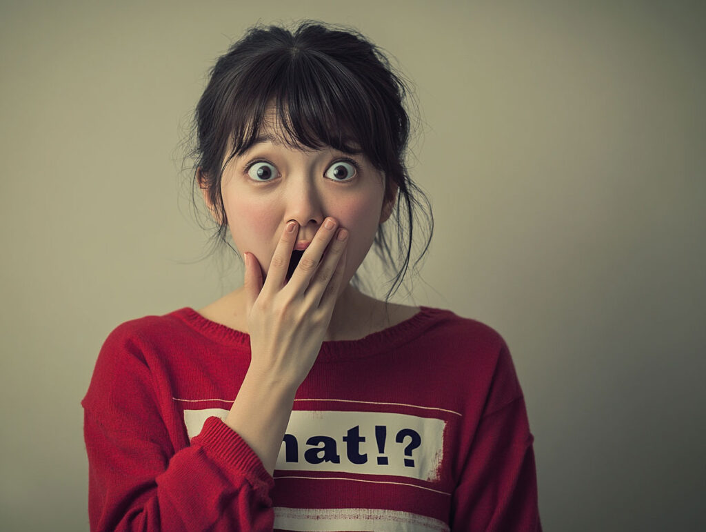 驚く保護者の表情